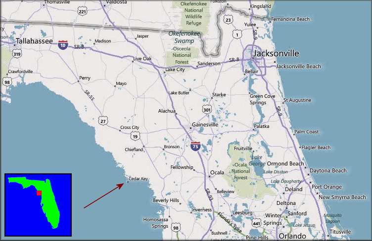 Cedar Key Map