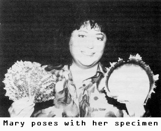 Mary poses with her specimen