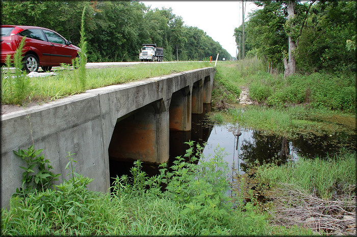 Box culvert on West Beaver Street north of the park