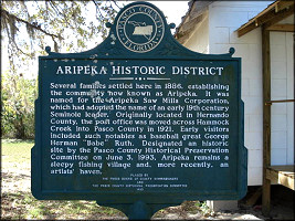 Aripeka Historical Marker