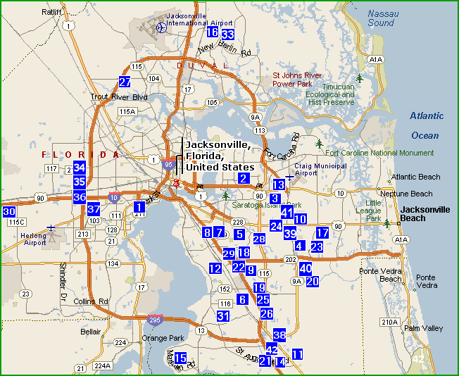 Duval County Pomacea paludosa map