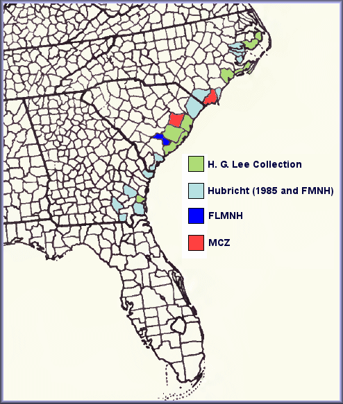 Daedalochila postelliana (Bland, 1859) Coastal Liptooth Distribution Map