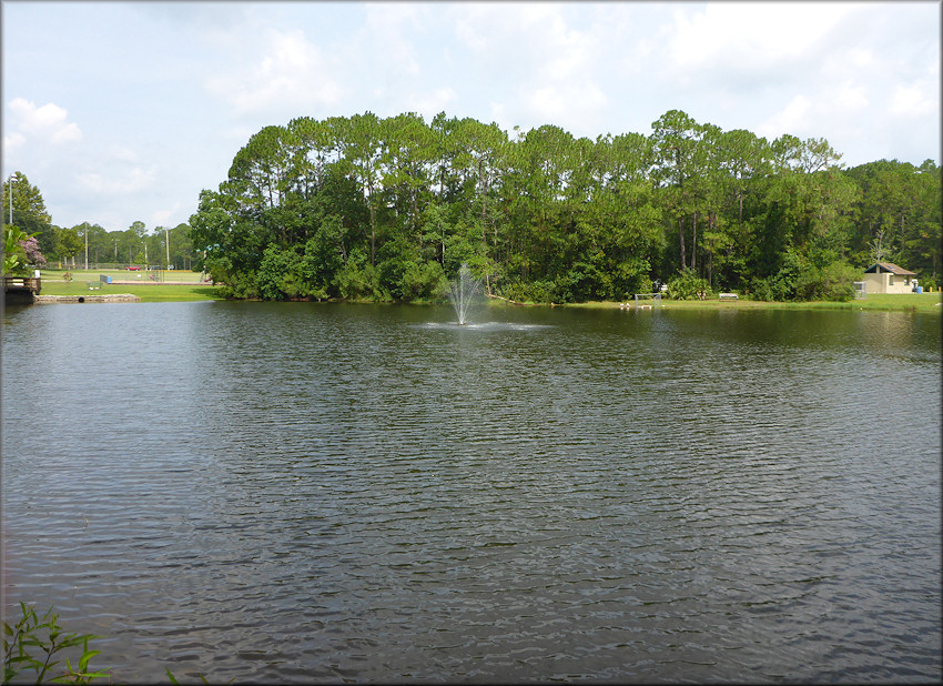 Looking north across the lake at Treaty Park (7/14/2015)