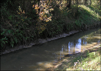 Scoured Bottom Of The Drainage Ditch