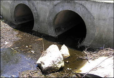 Second culvert at condominium complex entrance